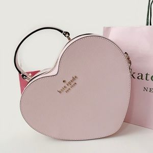 Kate Spade Heart 🤍 Crossbody Pink Leather Bag NWT